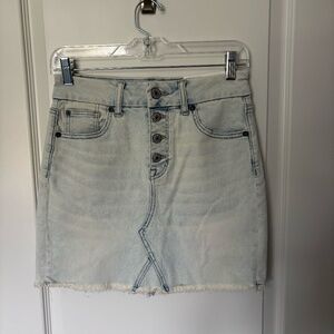 American Eagle Curvy Hi-Rise Mini Jean Skirt